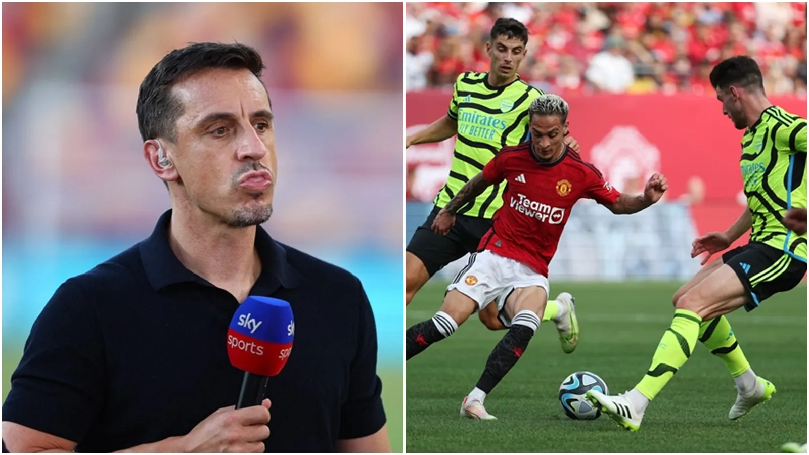 Gary Neville chỉ ra một điểm giúp MU có thể vượt qua Arsenal mùa sau