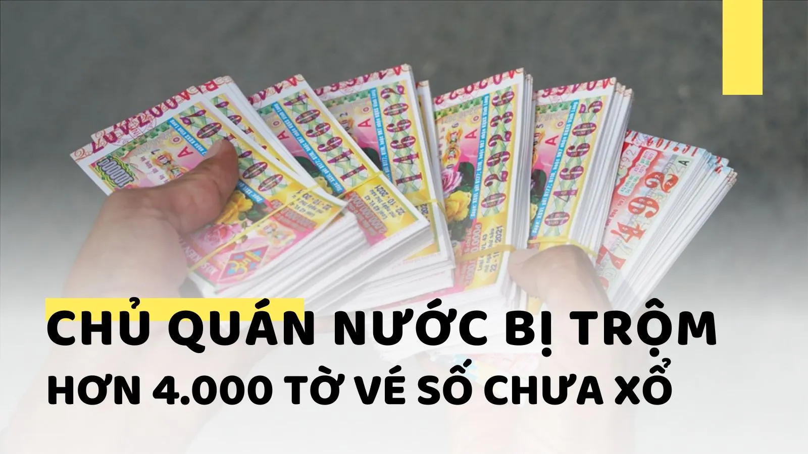 Long An: Mất hơn 4.000 tờ vé số chưa xổ