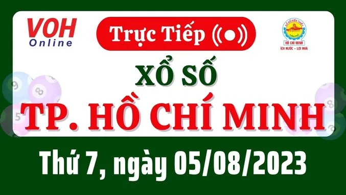 XSHCM 5/8 - Kết quả xổ số TP.HCM hôm nay thứ 7 ngày 5/8/2023