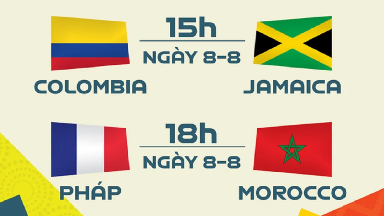Link xem trực tiếp World Cup nữ hôm nay 08/08: Colombia vs Jamaica | Pháp vs Morocco