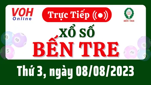 XSBT 8/8 - Kết quả xổ số Bến Tre hôm nay thứ 3 ngày 8/8/2023