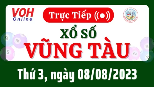 XSVT 8/8 - Kết quả xổ số Vũng Tàu hôm nay thứ 3 ngày 8/8/2023