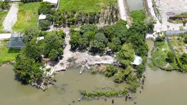 Sạt lở nghiêm trọng tại bờ sông Sài Gòn