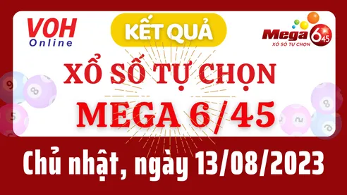 Vietlott MEGA 645 13/8 - Kết quả xổ số Vietlott hôm nay chủ nhật 13/8/2023