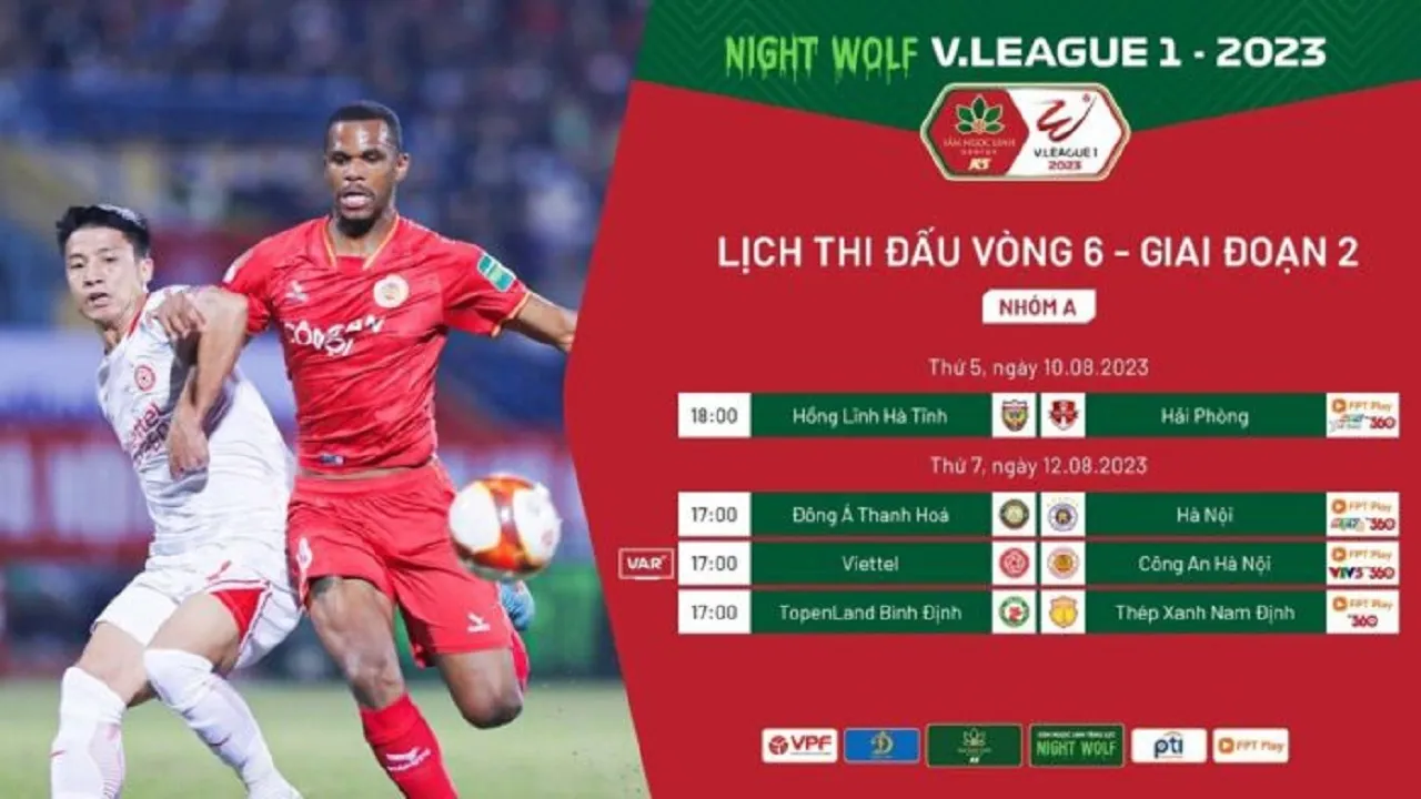 Lịch thi đấu V-League 2023 vòng 6 giai đoạn 2 nhóm A: Viettel vs Công An Hà Nội | Thanh Hóa vs Hà Nội