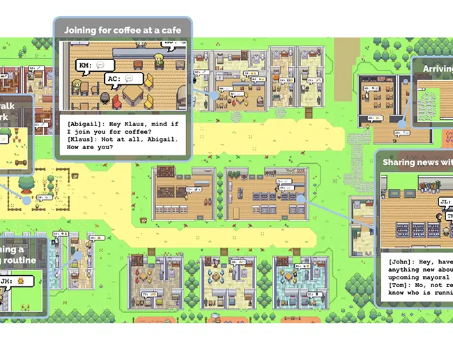 Một ngôi làng AI có 25 bot đang sinh sống và làm việc