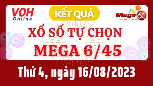 Vietlott MEGA 645 16/8 - Kết quả xổ số Vietlott hôm nay thứ 4 16/8/2023