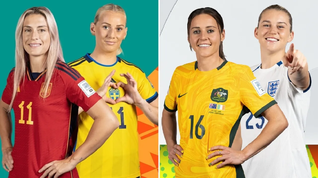 Lịch thi đấu World Cup nữ 2023 vòng Bán kết: Tây Ban Nha vs Thụy Điển | Australia vs Anh
