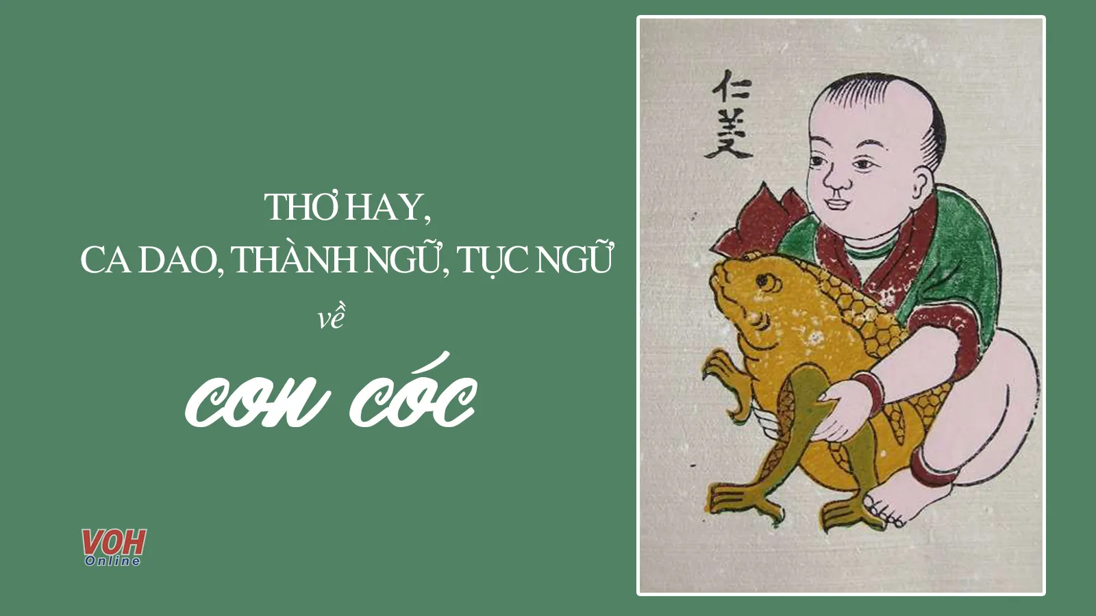 Thơ hay, ca dao, thành ngữ, tục ngữ về con cóc