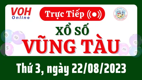 XSVT 22/8 - Kết quả xổ số Vũng Tàu hôm nay thứ 3 ngày 22/8/2023