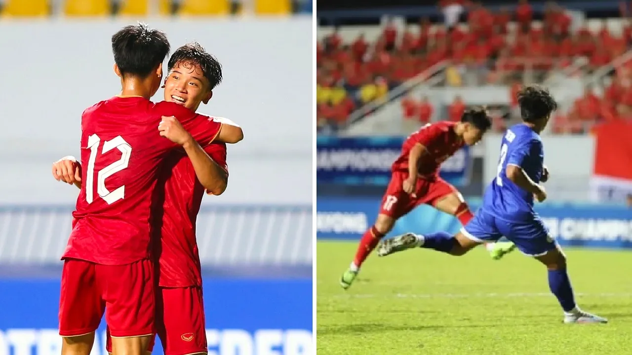 Hữu Tuấn giành danh hiệu cầu thủ xuất nhất trận đấu giữa U23 Việt Nam vs U23 Philippines