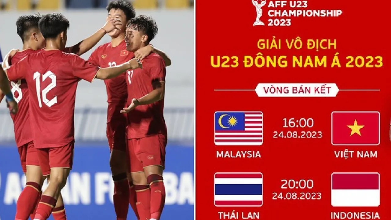 Link xem trực tiếp Bán kết U23 Đông Nam Á 2023: U23 Malaysia vs U23 Việt Nam | U23 Thái Lan vs U23 Indonesia