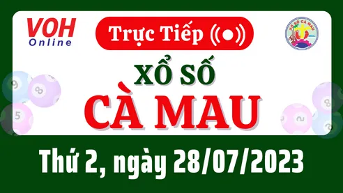 XSCM 28/8 - Kết quả xổ số Cà Mau hôm nay thứ 2 ngày 28/8/2023