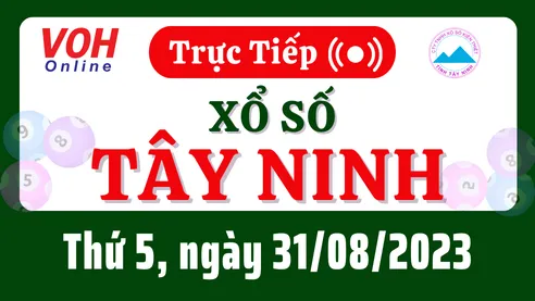 XSTN 31/8 - Kết quả xổ số Tây Ninh hôm nay thứ 5 ngày 31/8/2023