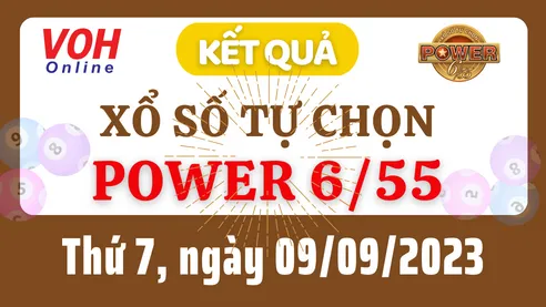 Vietlott POWER 655 9/9 - Kết quả xổ số Vietlott hôm nay thứ 7 9/9/2023