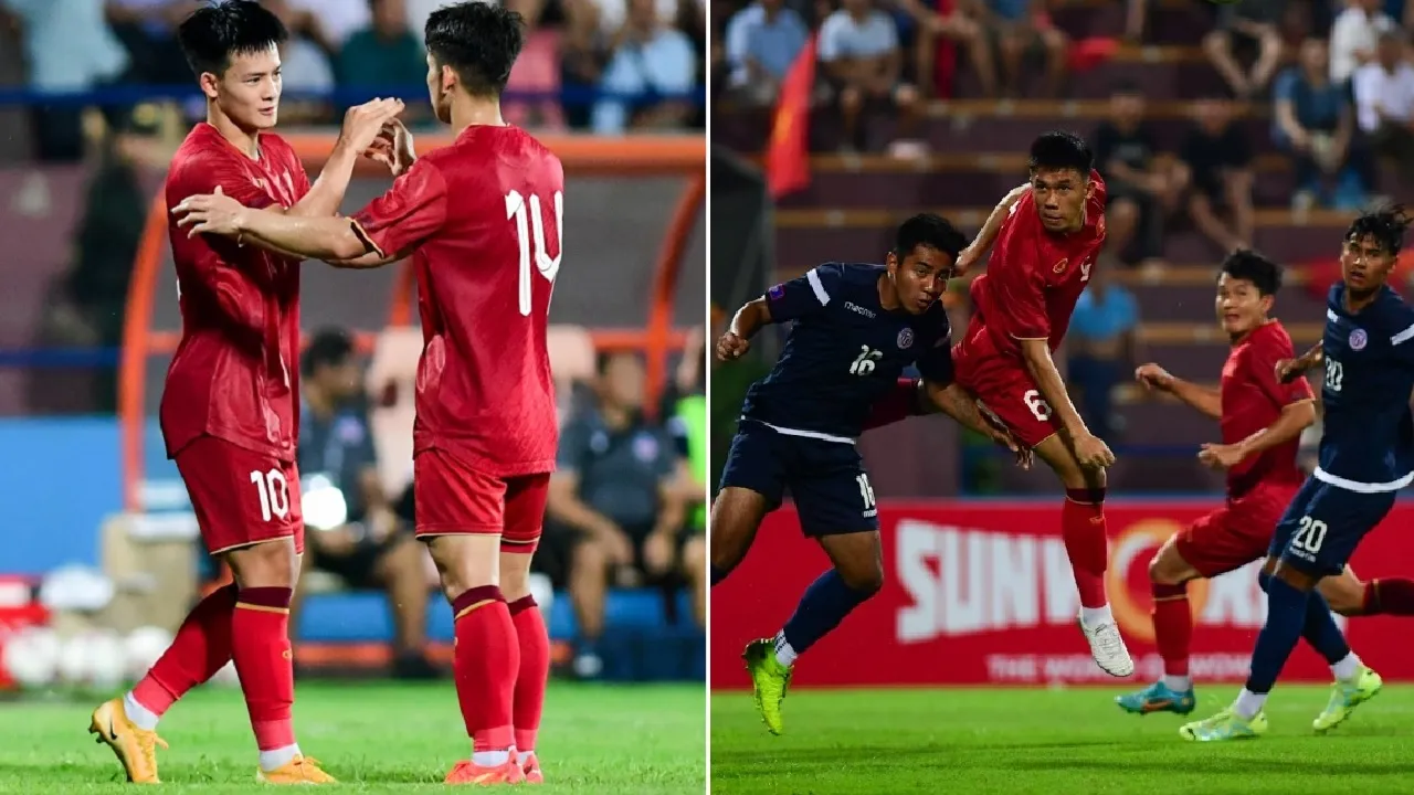 Kết quả vòng loại U23 châu Á 2024: U23 Việt Nam dội mưa bàn thắng vào lưới U23 Guam