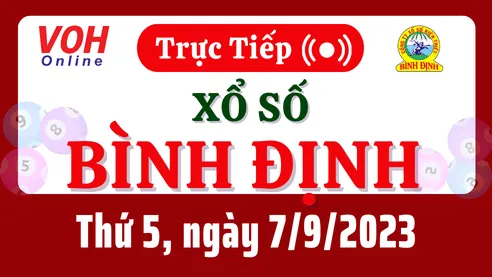 XSBDI 7/9 - Kết quả xổ số Bình Định hôm nay thứ 5 ngày 7/9/2023