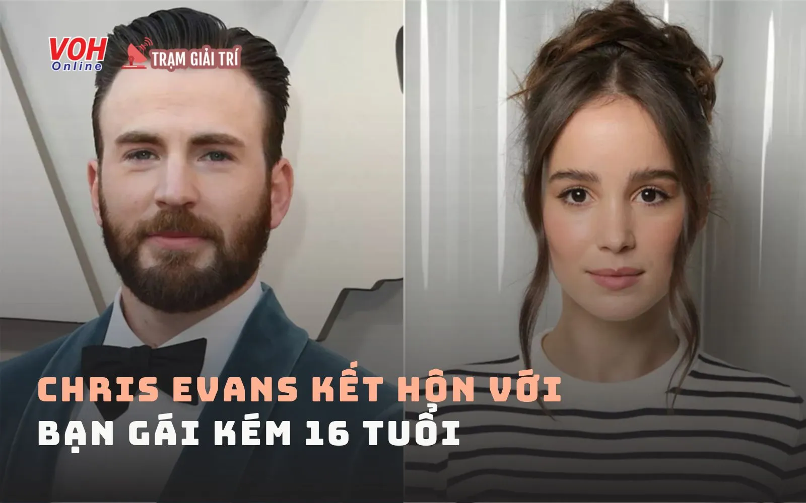 Chris Evans kết hôn với nữ diễn viên kém 16 tuổi