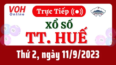 XSTTH 11/9 - Kết quả xổ số Thừa Thiên Huế hôm nay thứ 2 ngày 11/9/2023