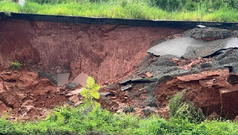 Lâm Đồng: Sụt lún nghiêm trọng