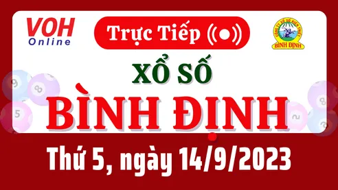 XSBDI 14/9 - Kết quả xổ số Bình Định hôm nay thứ 5 ngày 14/9/2023