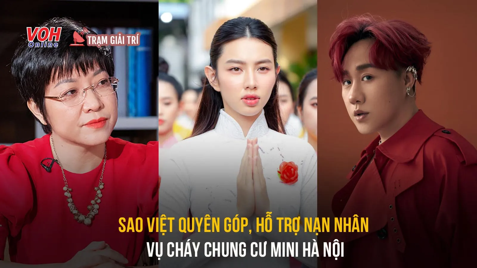 Thùy Tiên, Trung Quân cùng nghệ sĩ Việt góp tiền hỗ trợ nạn nhân vụ cháy chung cư mini Hà Nội