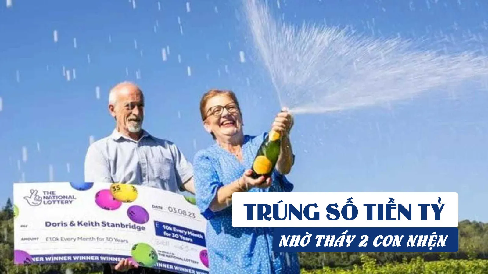 Cụ bà trúng số tiền tỷ nhờ vận may từ hai con nhện