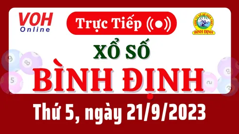 XSBDI 21/9 - Kết quả xổ số Bình Định hôm nay thứ 5 ngày 21/9/2023