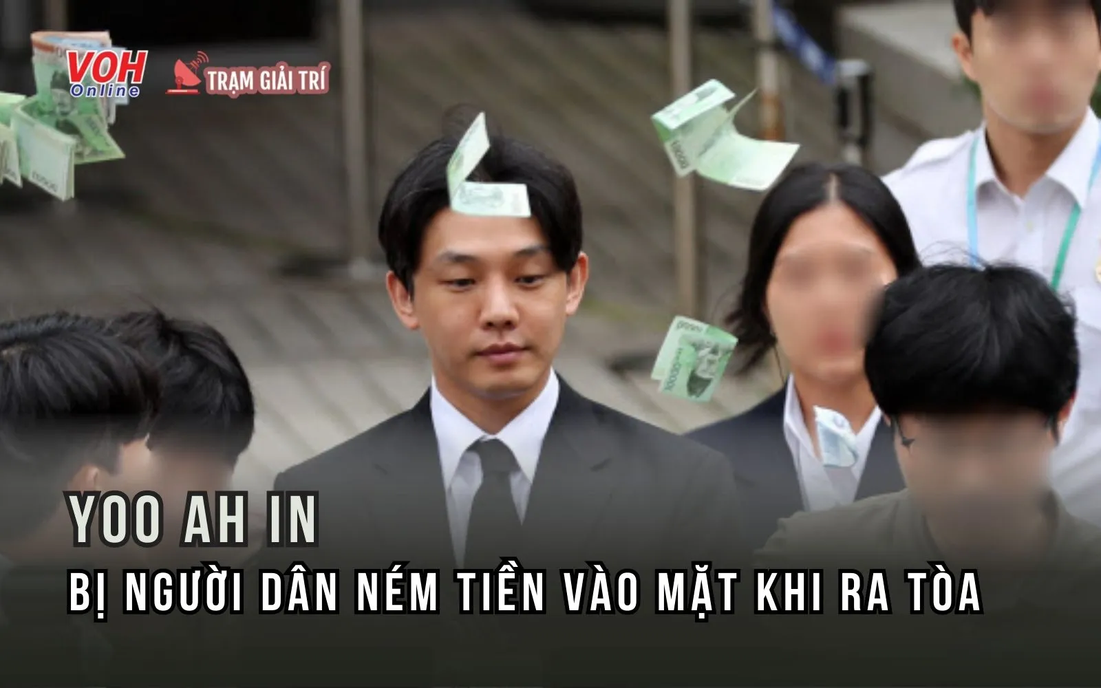 Yoo Ah In chi hơn 9 tỷ mua ma túy, bị người dân ném tiền vào mặt khi ra tòa