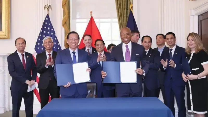 TPHCM và New York ký ghi nhớ thiết lập quan hệ kết nghĩa