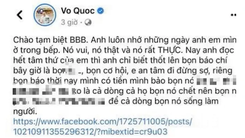Vụ Facebooker Vo Quoc vì xúc phạm báo chí: Hội Nhà báo TPHCM vào cuộc
