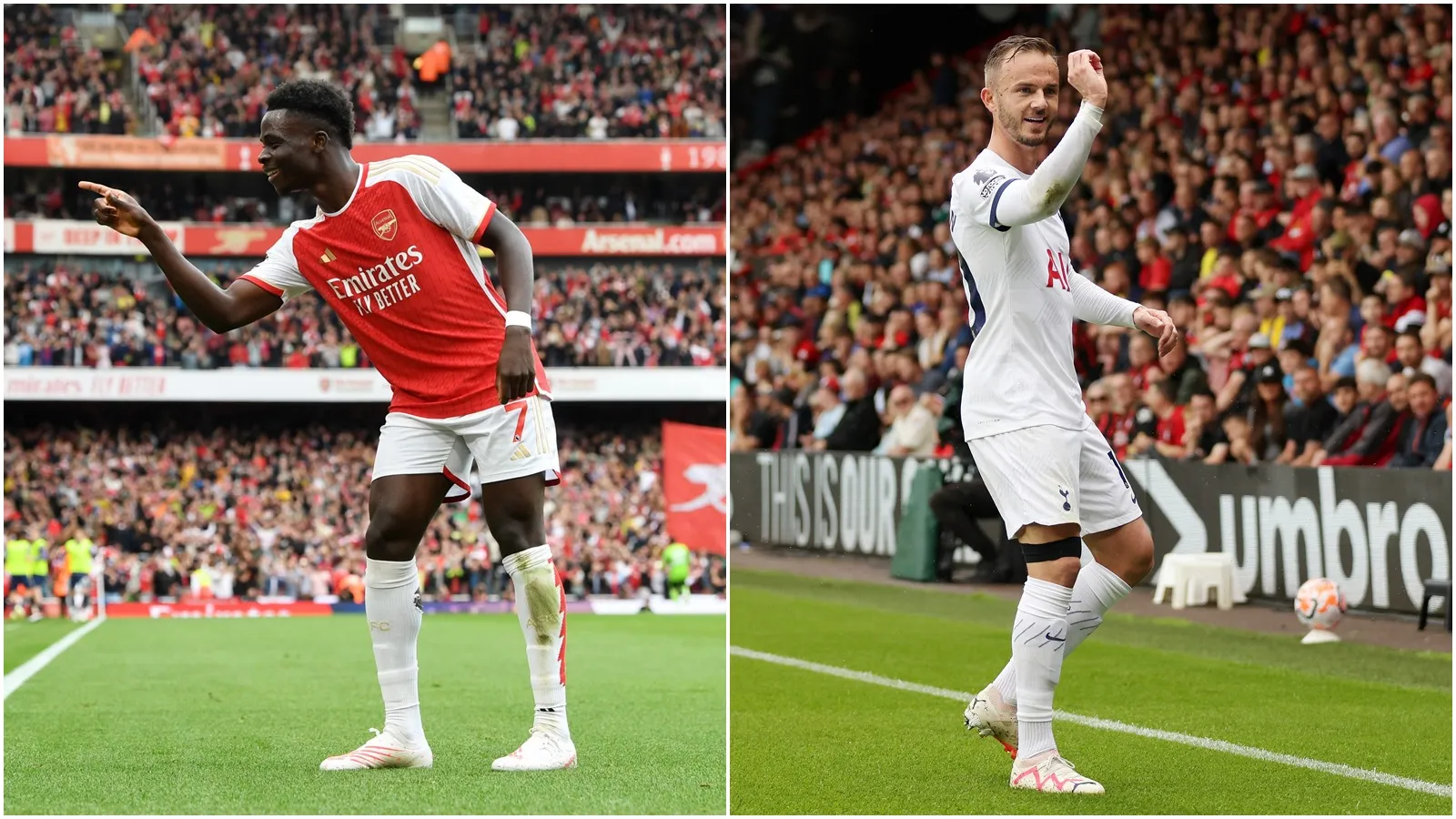 Bị Bukayo Saka “khiêu khích”, James Maddison có hành động đáp trả cực gắt