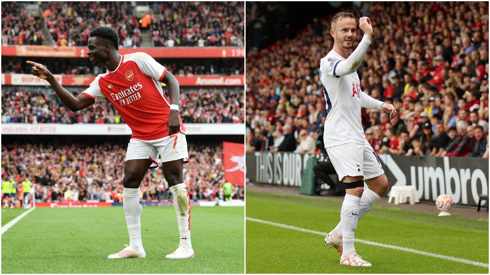 Bị Bukayo Saka “khiêu khích”, James Maddison có hành động đáp trả cực gắt