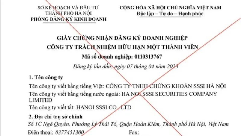 Cảnh báo giả mạo tên công ty chứng khoán để lừa đảo nhà đầu tư