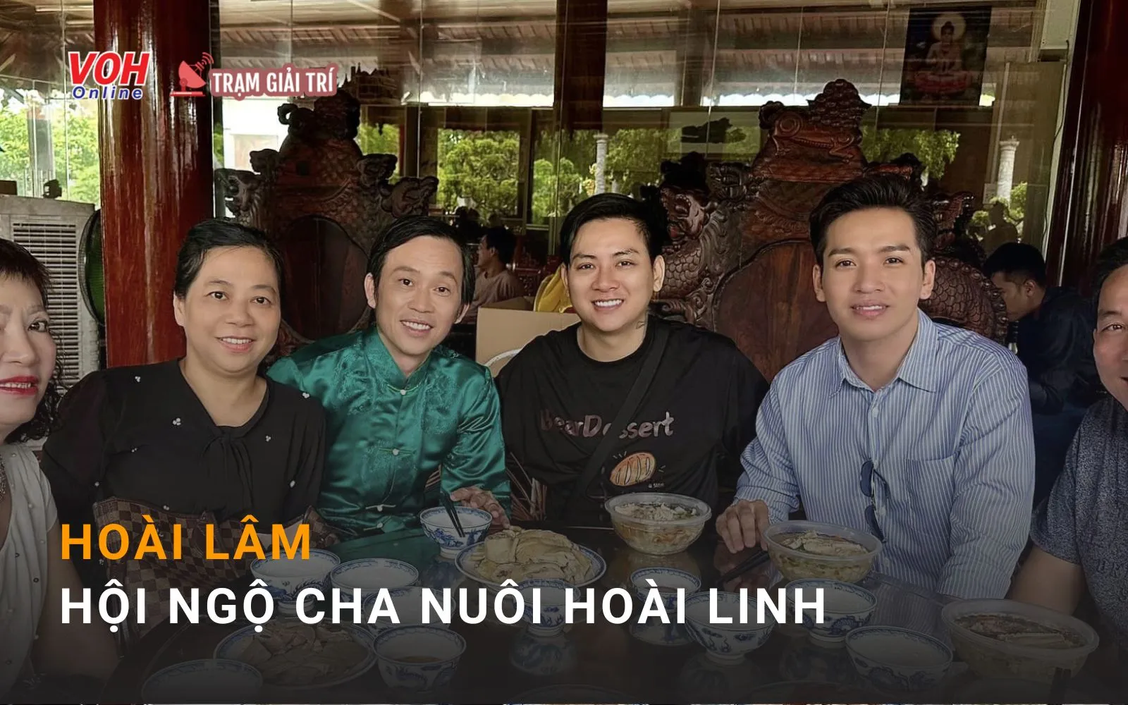 Hoài Lâm hội ngộ cha nuôi Hoài Linh trong ngày giỗ Tổ 2023