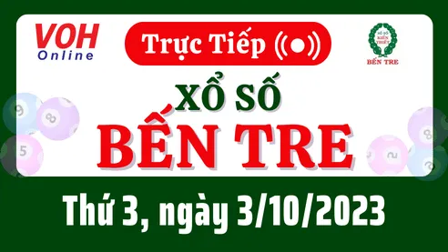 XSBT 3/10 - Kết quả xổ số Bến Tre hôm nay thứ 3 ngày 3/10/2023