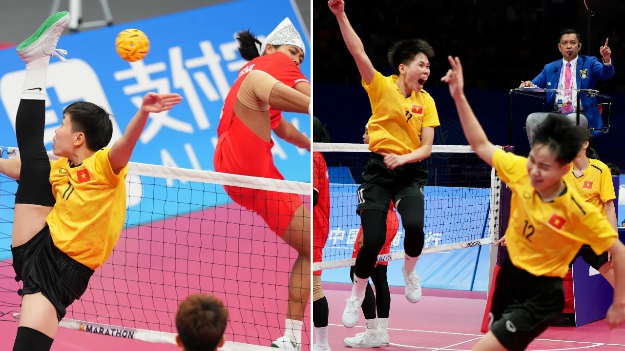 ASIAD 19: Tuyển cầu mây ngược dòng hạ Indonesia giúp thể thao Việt Nam có HCV thứ hai