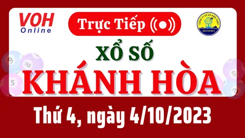 XSKH 4/10 - Kết quả xổ số Khánh Hòa hôm nay thứ 4 ngày 4/10/2023