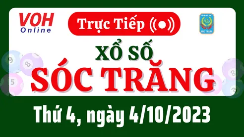 XSST 4/10 - Kết quả xổ số Sóc Trăng hôm nay thứ 4 ngày 4/10/2023