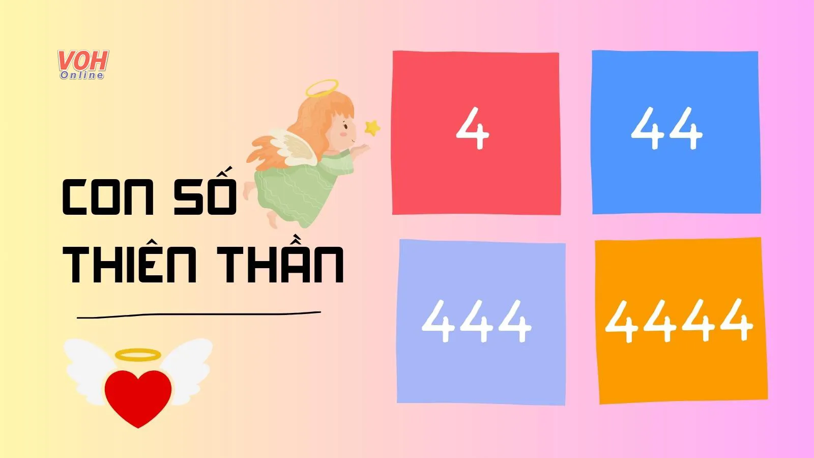 Số thiên thần 4, 44, 444 và 4444 có ý nghĩa gì?