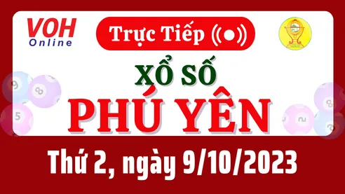 XSPY 9/10 - Kết quả xổ số Phú Yên hôm nay thứ 2 ngày 9/10/2023