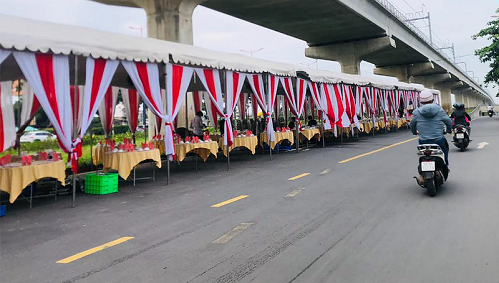 Phạt tiền người dựng rạp đám cưới dưới tuyến Metro số 1