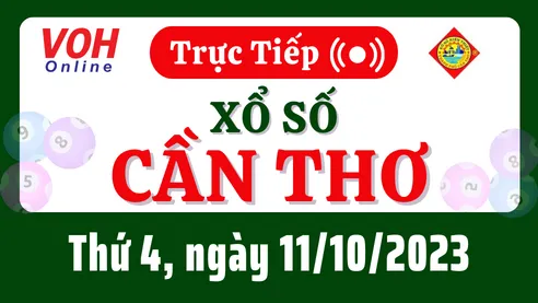 XSCT 11/10 - Kết quả xổ số Cần Thơ hôm nay thứ 4 ngày 11/10/2023