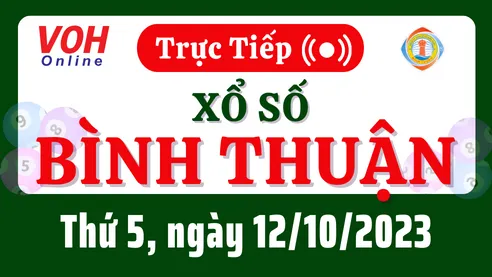 XSBTH 12/10 - Kết quả xổ số Bình Thuận hôm nay thứ 5 ngày 12/10/2023
