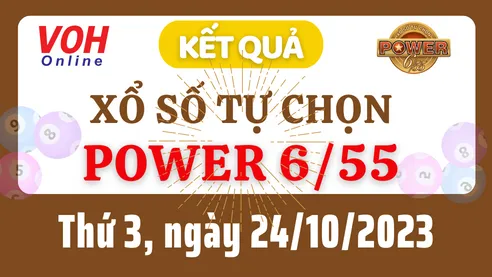 Vietlott POWER 655 24/10 - Kết quả xổ số Vietlott hôm nay thứ 3 24/10/2023