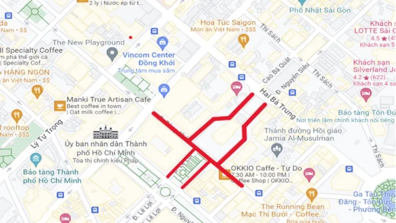 Cấm xe nhiều tuyến đường ở trung tâm TPHCM trong sáng 15/10
