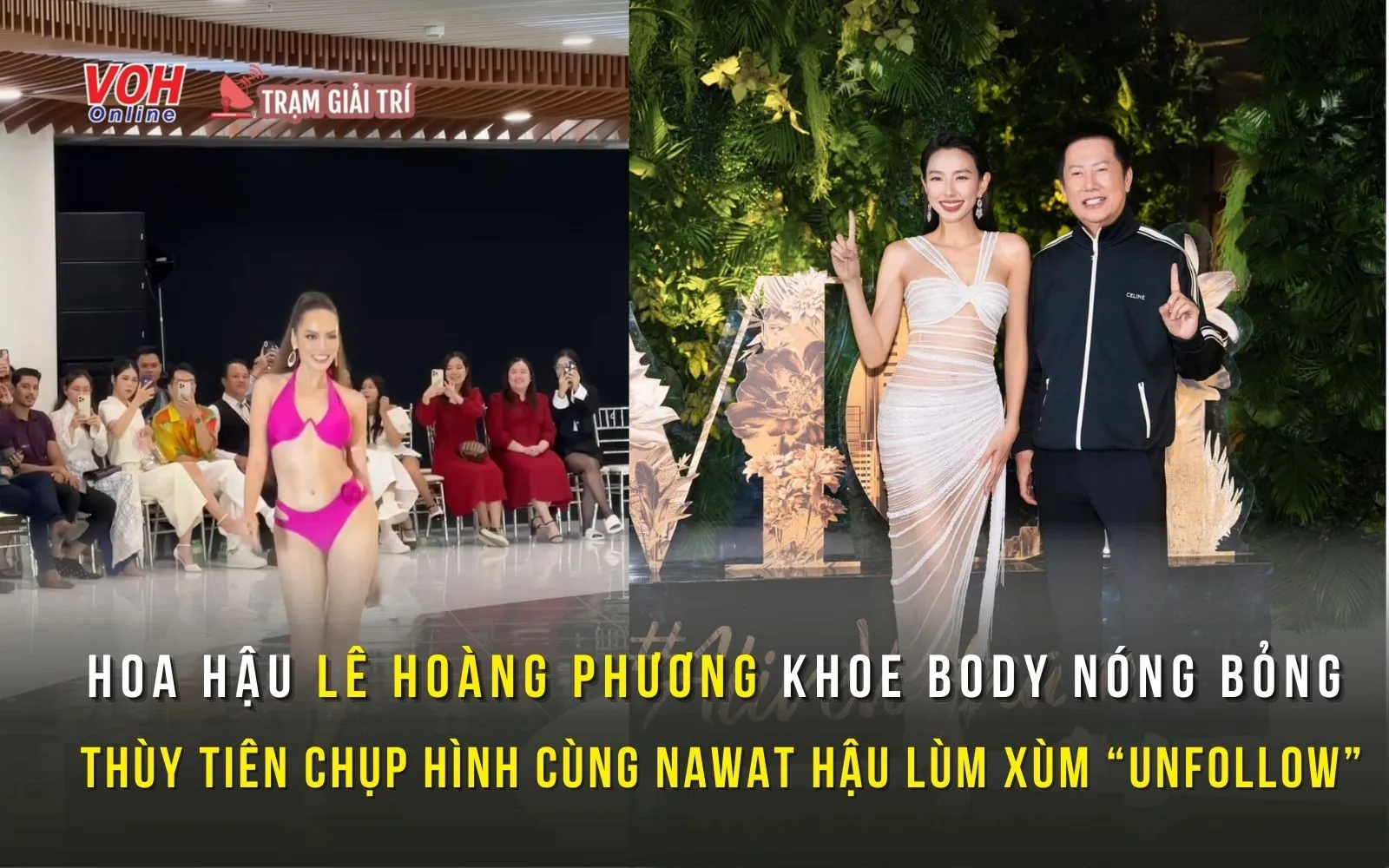 Lê Hoàng Phương nóng bỏng khi diễn bikini, Thùy Tiên lần đầu xuất hiện tại Miss Grand International 2023