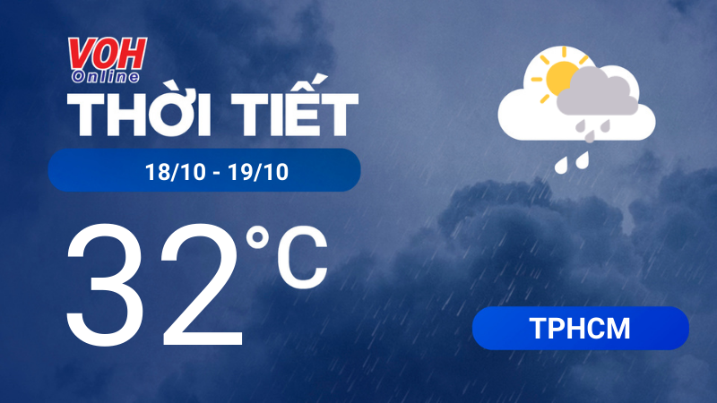 Thời tiết TPHCM 18/10 - 19/10: Cuối chiều có mưa