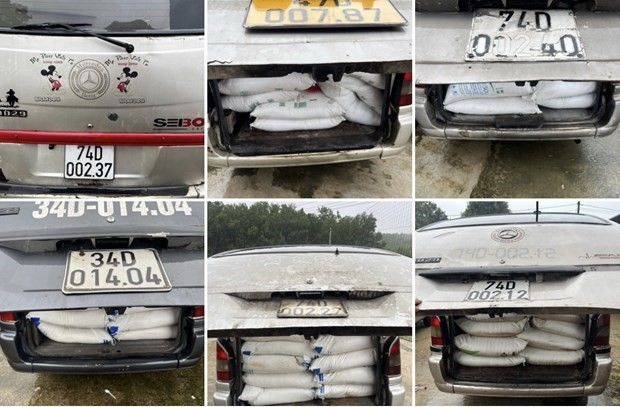 Quảng Trị: Bắt giữ 9 xe ô tô vận chuyển 36 tấn đường cát nhập lậu