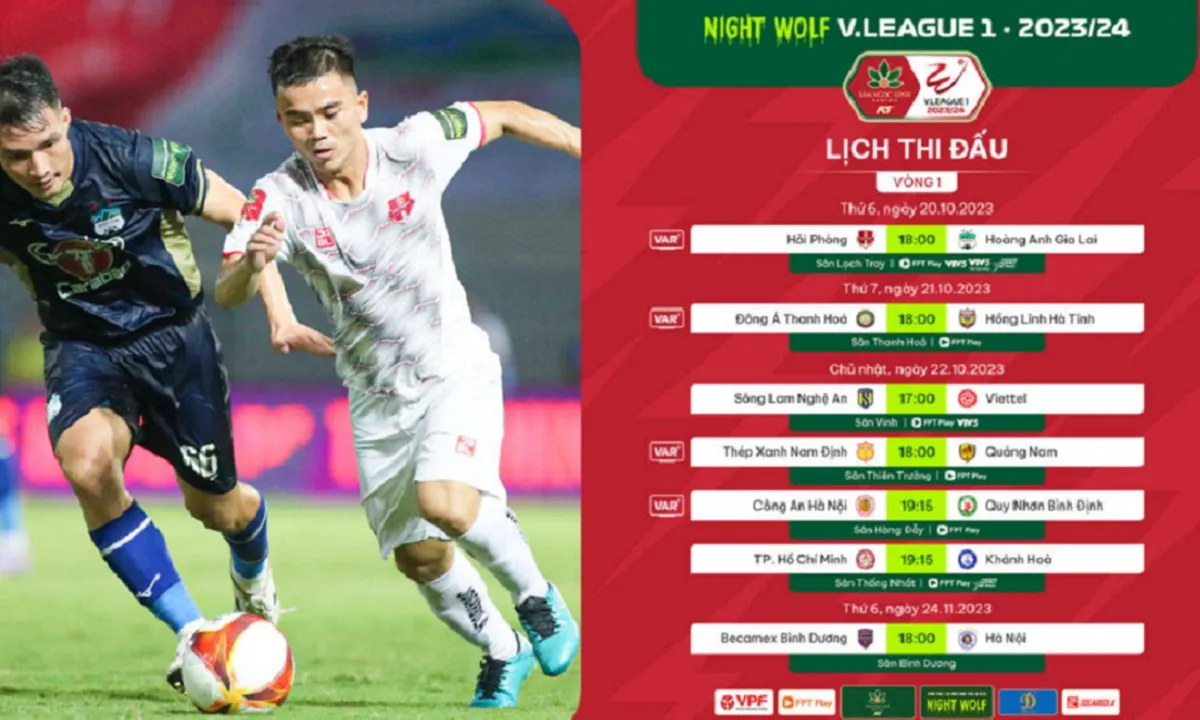 Lịch thi đấu V-League vòng 1: Hải Phòng vs HAGL | Công An Hà Nội vs Bình Định
